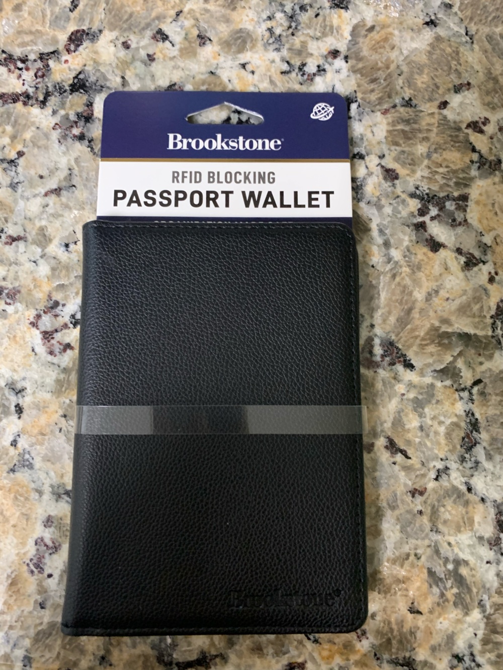 Brookstone Black RFID-Blocking Passport Wallet